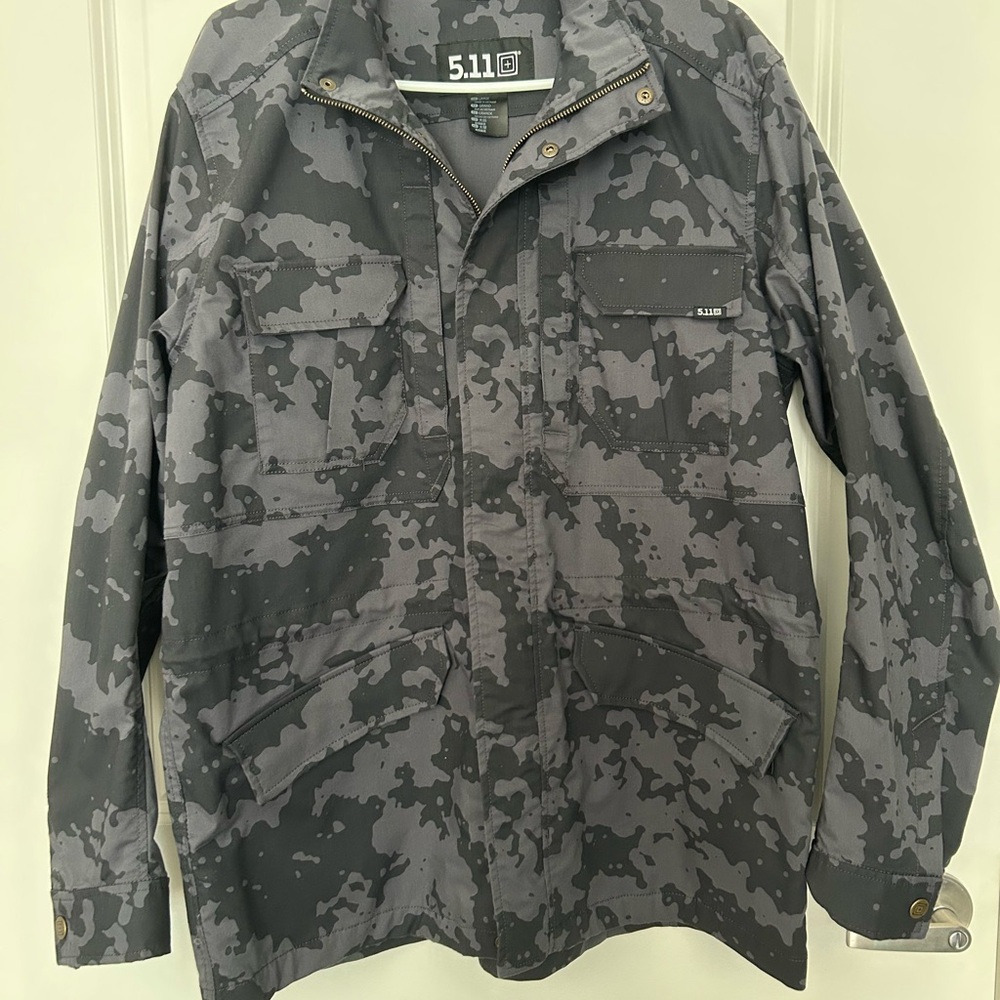 5.11 Tactical Men's Black & Gray Camo Field Jacket